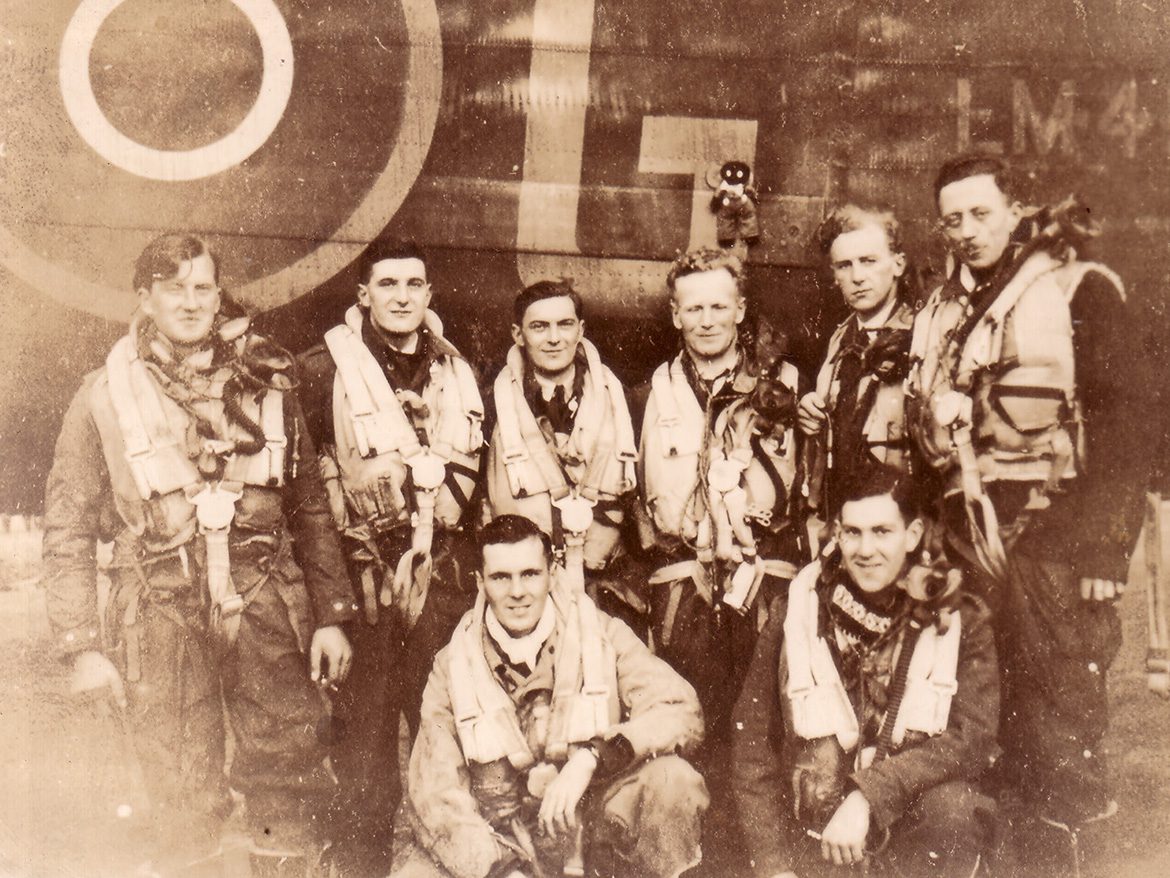 End of Tour Photo of F/O K. Fillingham (D.Goodliffe F/E) July 1944 in G-George
